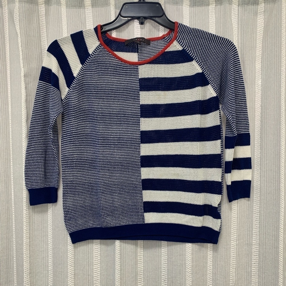 Fever‎ Sweater EUC Blue White Size M